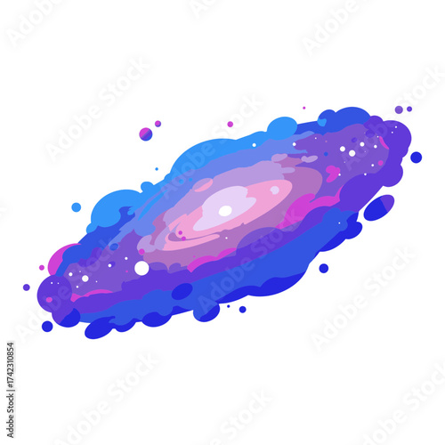 Abstract galaxy with vibrant colors and nebula patterns