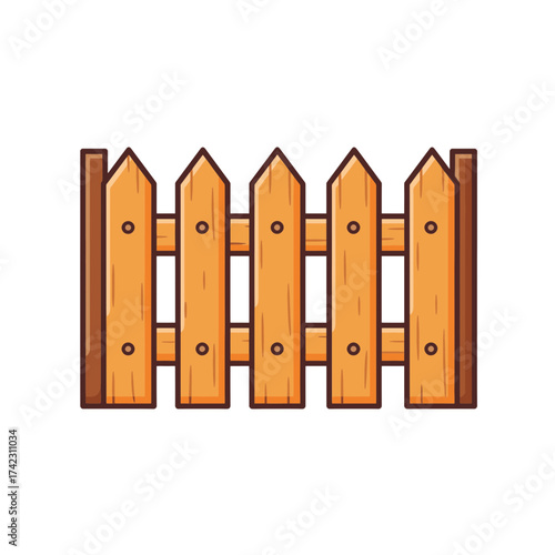 wooden fence with vertical planks and horizontal supports