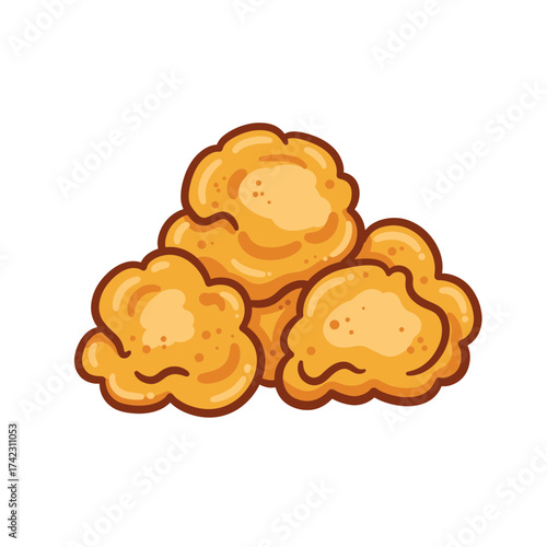 battered chicken pieces with golden crispy coating