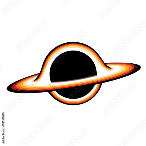 Saturn planet with rings in vibrant colors