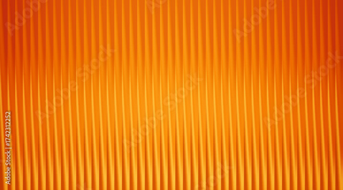 Abstract background with vertical orange pleats and gradient lighting