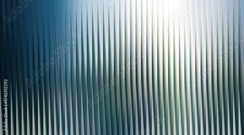 Abstract textured background with vertical ribbed pattern and blue and green hues