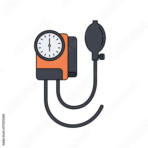 blood pressure monitor with cuff for health checkup