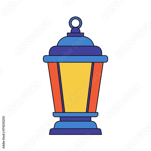 Colorful street lamp with classic design for outdoor lighting