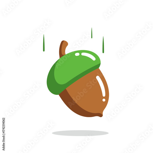 Sprouting seed with green leaves on a white background