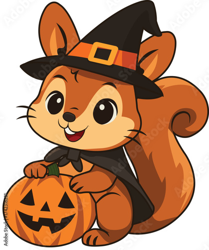  Halloween Squirrel Witch