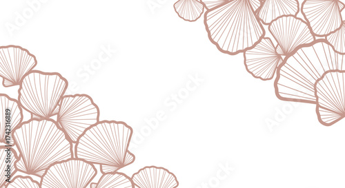 Abstract seashell pattern background