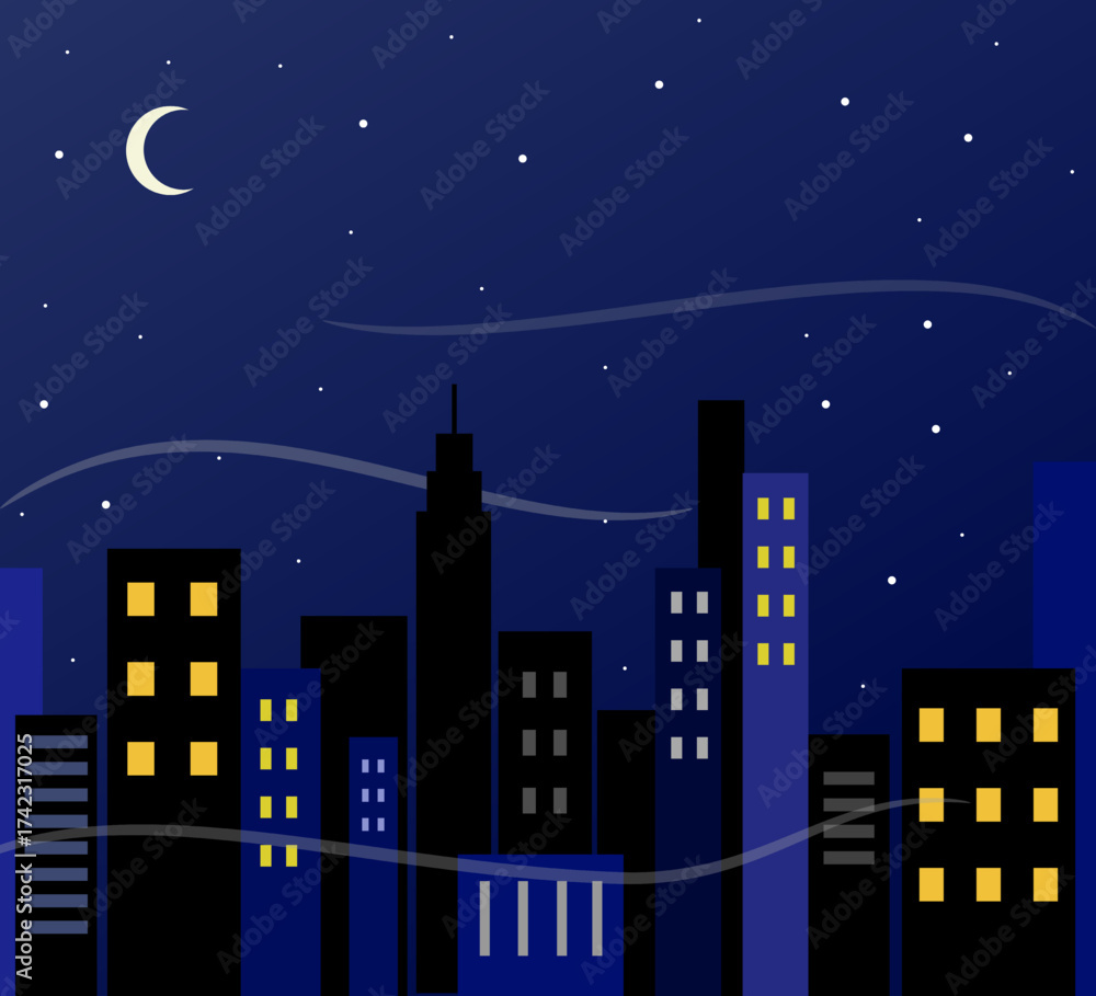 Fototapeta premium Night City