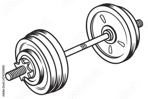 dumbbell isolated on white