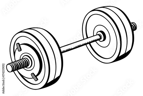 dumbbell isolated on white
