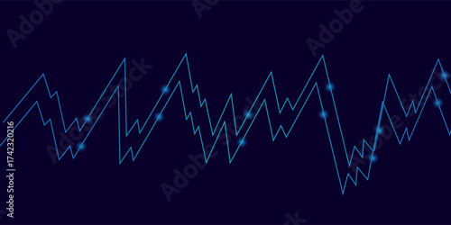 Stock market graphs background vector