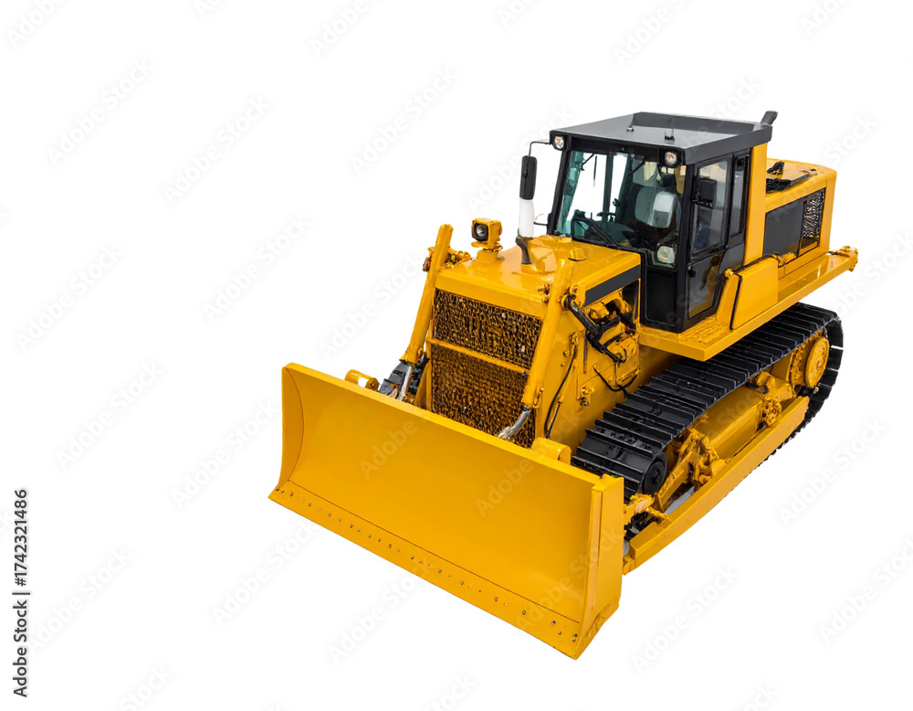 Obraz premium Modern Yellow Motor Grader Machinery PNG
