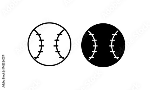 baseball ball icon isolated on white background