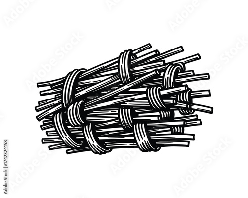 Bundled sticks illustration