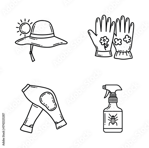 Gardening and Outdoor Essentials Icons