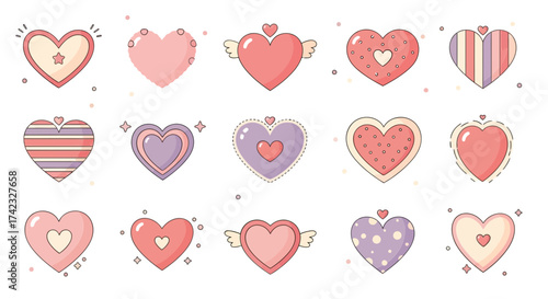 Hearts love valentine's day pixel art cute romantic feelings affection holiday celebration design decoration graphic illustration pattern background sweet adorable lovely romance