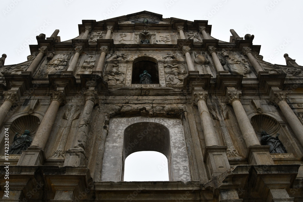 Obraz premium マカオの聖ポール天主堂跡（サン・パウロ天主堂跡）