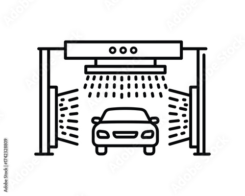 Car wash service icon