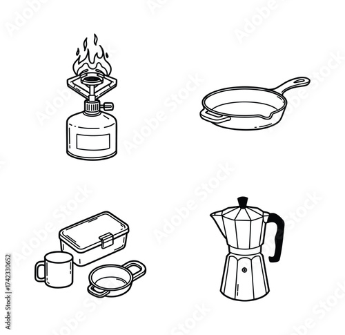 Camping and Outdoor Cooking Gear Collection