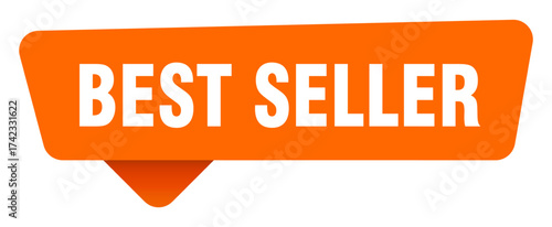 best seller sticker. best seller orange sign isolated on transpatent background