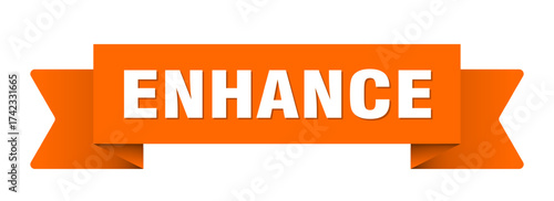 enhance ribbon isolated on transparent background. enhance ribbon