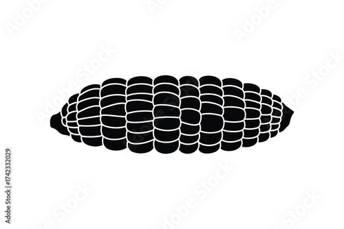 Black Corn Cob Silhouette