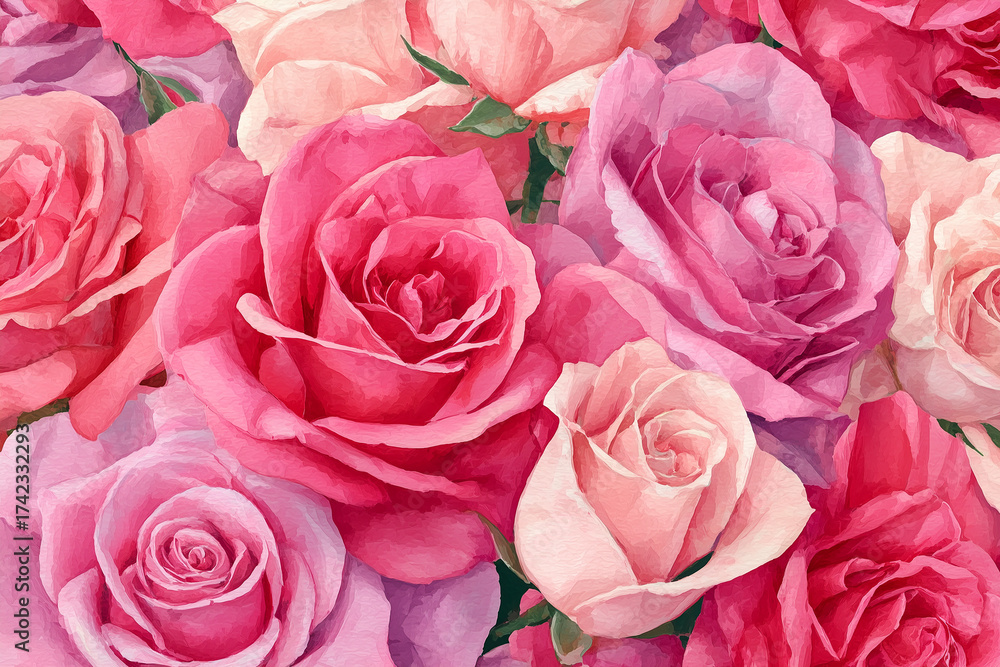 Fototapeta premium pink roses background