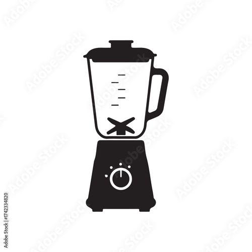 Blender machine silhouette vector flat illustration design.
