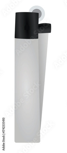 Cigarette plastic lighter. vector illustration