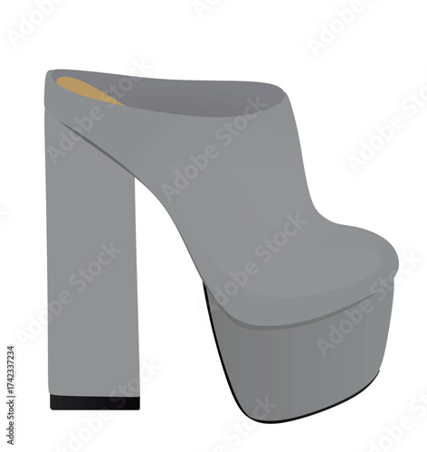 Woman ankle boot. vector illustration	