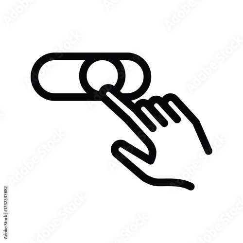 Turn off button click outline icon vector design good for web or mobile app