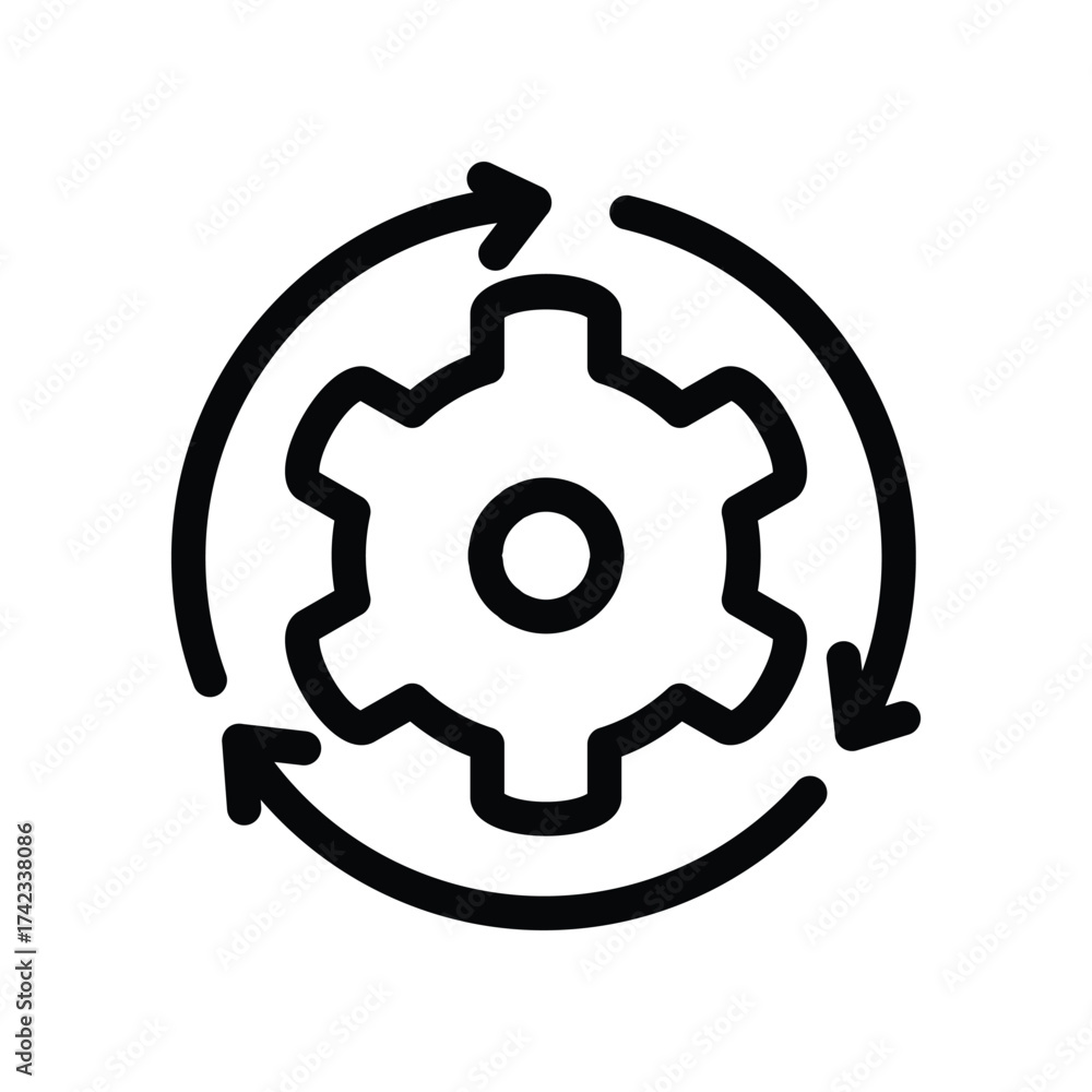 Fototapeta premium default setting outline icon vector design good for web or mobile app