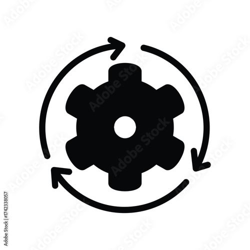 default setting solid icon vector design good for web or mobile app