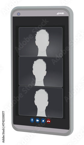 Video call app. vector illustration