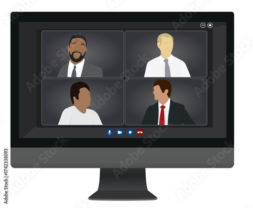 Video call app. vector illustration