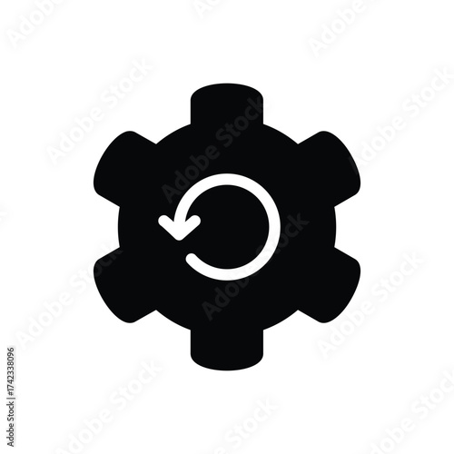 default setting solid icon vector design good for web or mobile app