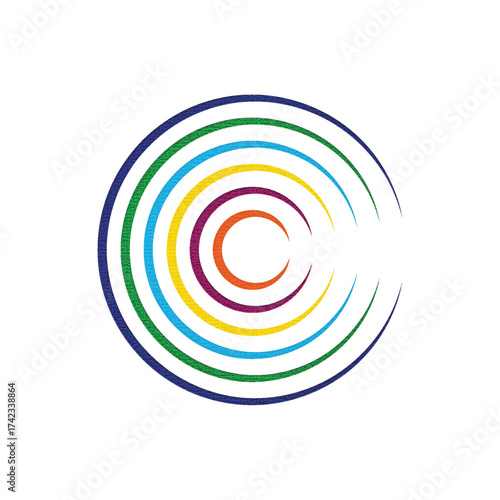 Broken Concentric Circles – 2D Sacred Pattern of Gradient Ripple and Devotional Disruption