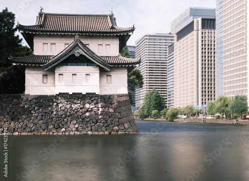 Gate to the Japanese palace in Tokyo