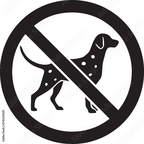 Clearly Visible No Dogs Allowed Signage for Public Parks, Businesses, and Restricted Areas - Essential Pet Prohibition Symbol for Property Rules and Safety