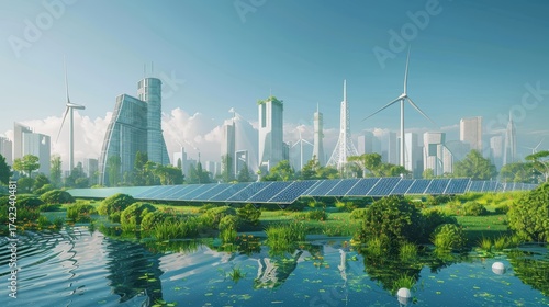 Futuristic Green Energy City – Urban Sustainability of Tomorrow