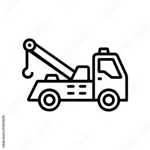 Tow truck icon isolated on white background
