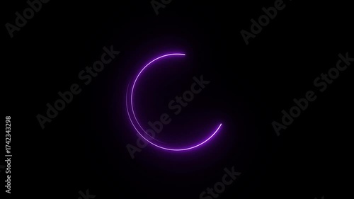 Wallpaper Mural A dynamic circular animation, and glowing Neon blue circle frame loading icon background retro style animation . on a black background. and creating a stunning video.4k video  Torontodigital.ca