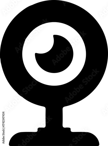 web camera black  icon design logo vector art