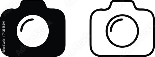 camera set icon vector isolated