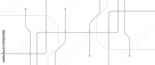 Vector digital tech line pattern design with crossed lines and dots.