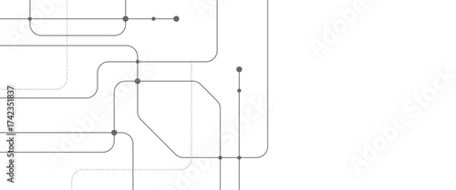 Vector digital tech line pattern design with crossed lines and dots.
