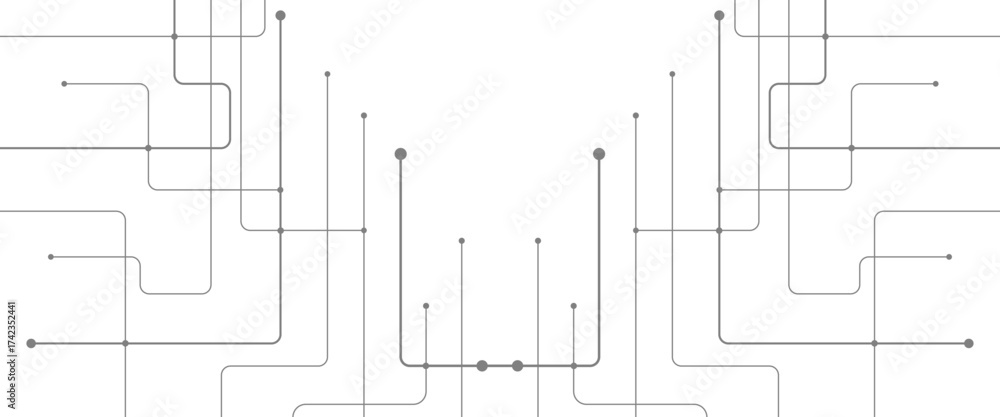 Fototapeta premium Vector digital network minimal futuristic tech lines for background