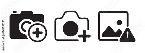 Camera photo upload button icons