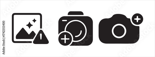 Add picture and send photo symbol