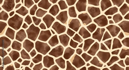 Giraffe Pattern A Seamless Brown and Beige Animal Print Texture for Design and Backgrounds